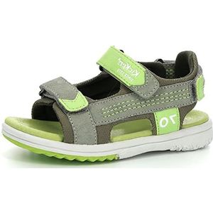 KICKERS dekzeil, sandalen voor jongens, Khaki Groen, 31 EU