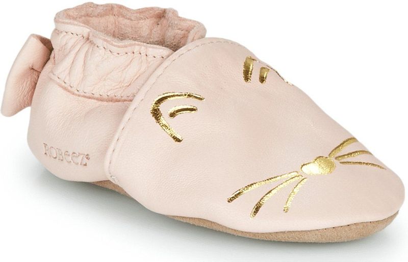 Robeez - Goldy Cat Clair - Instapschoentje - Roze - Gemaakt van plantaardig gelooid leer