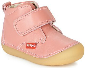 Kickers - Billy - Laarzen - Roze - Leer - Klittenbandsluiting