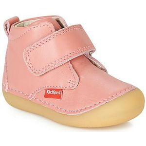 KICKERS - Sabio - Nette Schoenen - Roze - Leer - Klittenband Sluiting