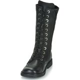 Kickers Meetkiknew dames halfhoge laarzen, Zwart Zwart Sem Zwart Perm 82, 37 EU