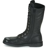 Kickers Meetkiknew dames halfhoge laarzen, Zwart Zwart Sem Zwart Perm 82, 37 EU