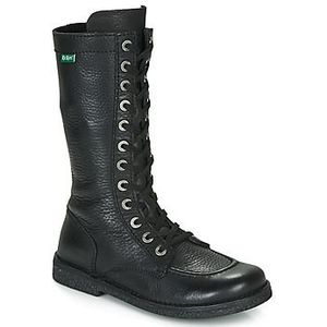 Kickers Meetkiknew Mid Kalf Laarzen Dames, Zwart Zwart Sem Zwart Perm 82, 41 EU