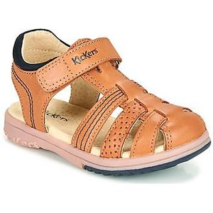 Kickers Platinium sandalen voor jongens, Bruin Camel 114