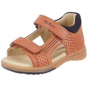 Kickers Plazabi sandalen voor jongens, Kameel., 21 EU