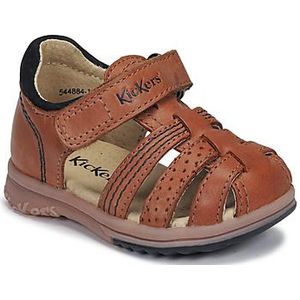 Kickers Platiback sandalen voor jongens, Braun Camel 114, 22 EU