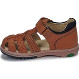 KICKERS - Platiback - Leren Sandalen - Kastanje Kleur