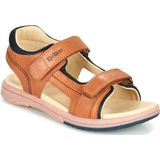 Sandalen - Camel - Leder - Verstelbaar Met Velcro