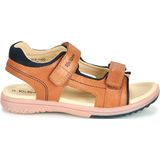 Sandalen - Camel - Leder - Verstelbaar Met Velcro