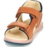 Sandalen - Camel - Leder - Verstelbaar Met Velcro