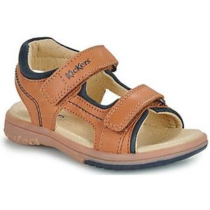 Leren sandalen met open hiel Platino KICKERS. Leer materiaal. Maten 30. Kastanje kleur