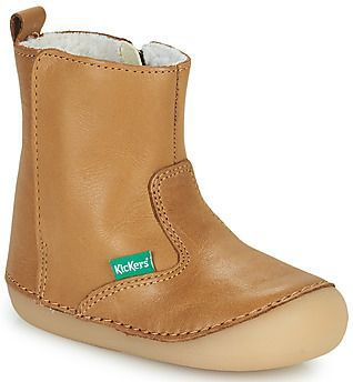 KICKERS - Socool - Kuitlaarzen - Licht Camel - Leer