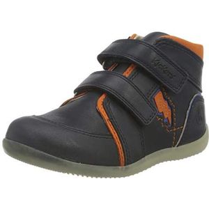 Kickers Biboy Power, boot voor jongens, marineblauw/oranje