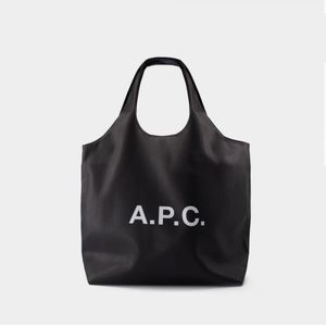 A.p.c., Tassen, unisex, Zwart, ONE Size, Katoen, Zwarte Unisex Gerecyclede Leren Tote Tas