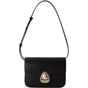 A.p.c., Tassen, Dames, Zwart, ONE Size, Kleine Astra Leren Tas met Crossbody Riem