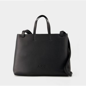 A.p.c., Zwarte Synthetische Markt Shopper Tas Zwart, Dames, Maat:ONE Size