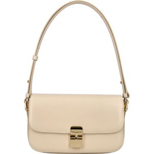 A.p.c., Witte tassen met gouden logo Beige, Dames, Maat:ONE Size