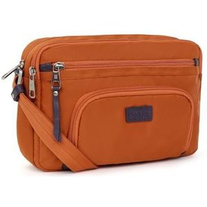 Hexagona Parijs – loophulp – voor dames – collectie Matcha – oranje – nylon – handtas voor dames – schoudertas – kleine tas – schoudertas – kleine tas – schoudertas