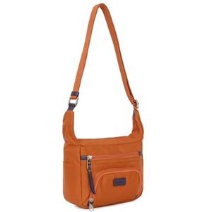 Hexagona Parijs – tas om te dragen – voor dames – collectie Matcha – oranje – van nylon – kruistas – handtas voor dames – schoudertas – kleine tas – schoudertas