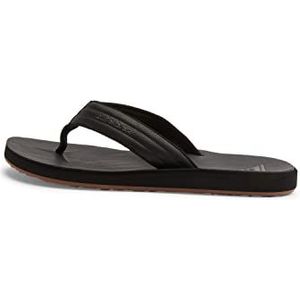 Quiksilver Carver Nubuck Heren Slippers - Solid Black - Maat 45