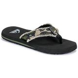 Quiksilver - Monkey Abyss - Teenslippers - Zwart/kaki - Synthetisch/Textiel