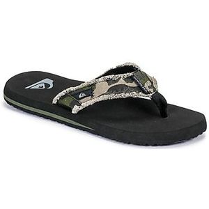 Quiksilver - Monkey Abyss - Teenslippers - Zwart/kaki - Synthetisch/Textiel