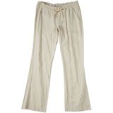 Oceanside - Flared Trousers - Groen - Flax Viscose Blend