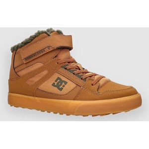 DC Shoes Pure High Top winter skateboardschoenen voor jongens, wheat, 32.5 EU
