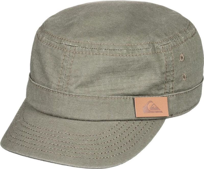 Militaire Pet - Katoen - Imitatieleren Patch - Stoffen Sluiting