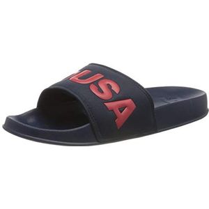DC Shoes DC Slide, strand- en zwemschoenen voor heren, Veelkleurig (marineblauw, red nrd), 48.5 EU