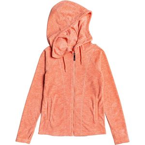 Roxy - Elect Feelin - Thermoshirt - Rosarancio - Fleece met Rits en Capuchon