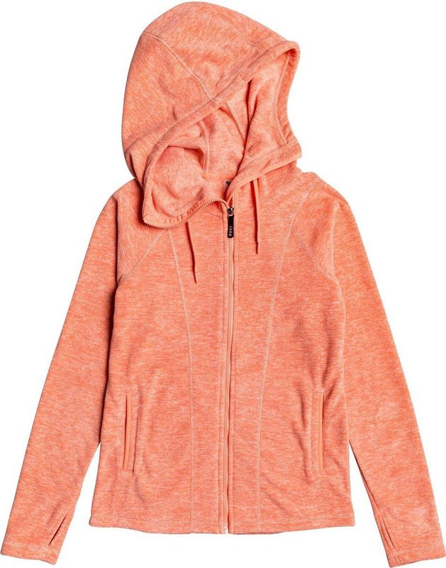 Roxy - Elect Feelin - Thermoshirt - Rosarancio - Fleece met Rits en Capuchon