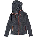 Roxy - Elect Feelin - Thermoshirt - Charcoal Heather - Fleece met Rits en Capuchon