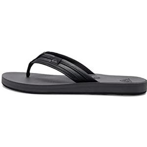 Quiksilver heren carver squish flipflop, Black Grey Black, 39 EU