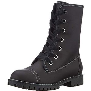 Roxy Vance-Up Leren boots voor dames, instaplaarzen, zwart, 38 EU