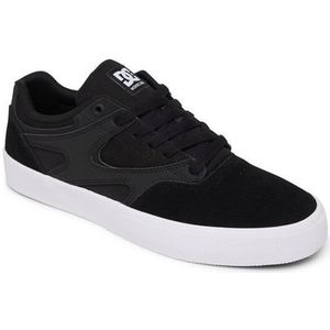 DC Shoes Kalis Vulc-Leather Shoes, sneakers voor heren, Zwart Zwart Wit Bkw, 39 EU
