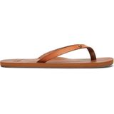 Cognac - Synthetische Teenslippers - Laag - EVA Zool - Rubber Loopzool