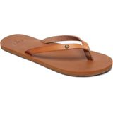 Cognac - Synthetische Teenslippers - Laag - EVA Zool - Rubber Loopzool
