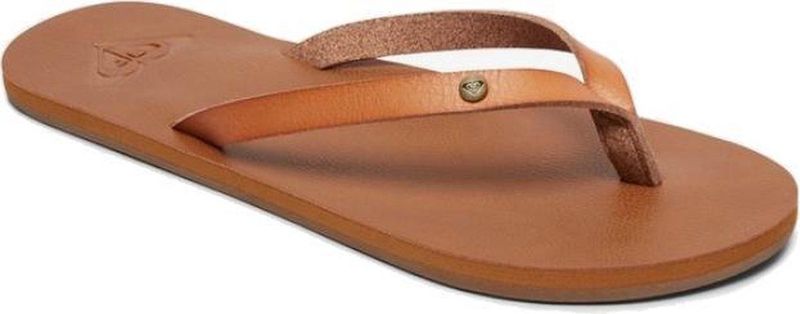 Cognac - Synthetische Teenslippers - Laag - EVA Zool - Rubber Loopzool