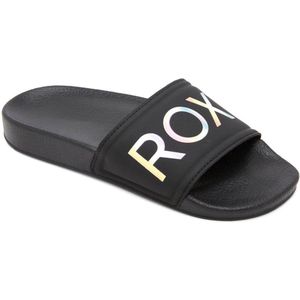 Roxy - Slippy II - Badslippers - Zwart - Multicolor - Synthetisch Materiaal - EVA