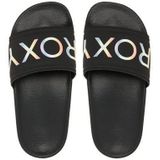 Roxy - Slippy II - Badslippers - Zwart - Multicolor - Synthetisch Materiaal - EVA