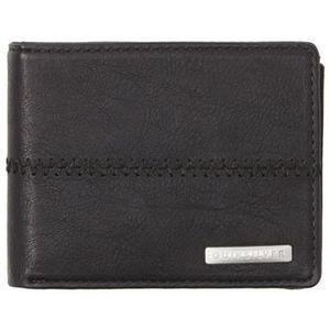 Quiksilver Stitchy AQYAA03243 Drievoudige opvouwbare portemonnee voor mannen, zwart, Small, Casual