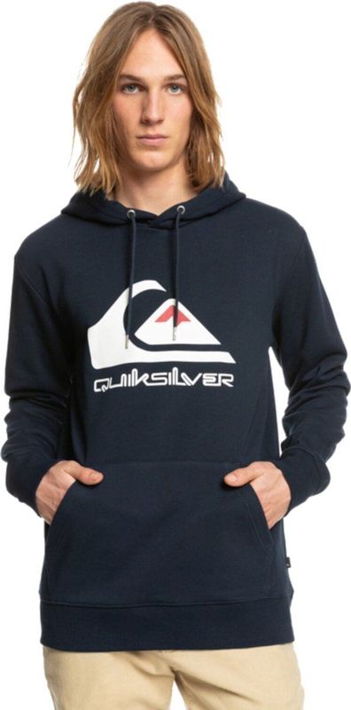 Quiksilver - Big Logo Hoodie - Navy Blazer - Katoen en Polyester - Regular Fit