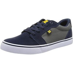 DC Shoes Heren Anvil - Leather Shoes Sneakers, blauw, 38.5 EU