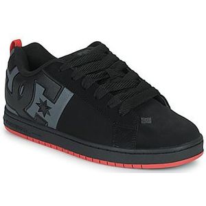 DC Shoes Court Graffik Sneaker, Zwart/Grijs/ROOD, Zwart Grijs Rood, 47 EU