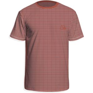Quiksilver - UV-Zwemshirt met korte mouwen voor mannen - Gestreept - Rood - maat XS