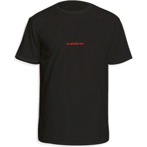 Quiksilver - UV-Zwemshirt met korte mouwen voor mannen - Zwart met rood logo - maat S