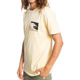 Quiksilver - Smiley Wave - T-shirt - Geel - Korte Mouwen - 100% Biologisch Katoen