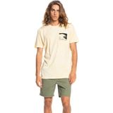 Quiksilver - Smiley Wave - T-shirt - Geel - Korte Mouwen - 100% Biologisch Katoen