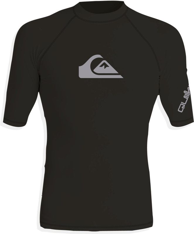 Quiksilver - UV-Zwemshirt met korte mouwen voor mannen - All time - Zwart